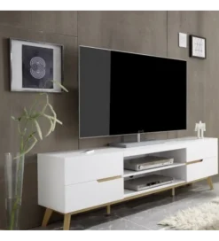MCA Stolik pod TV CERVO biały
