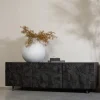 WOOOD Stolik pod TV COUNTER 160 cm drewno mango czarna