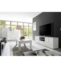 MCA Linia Włoska Stolik pod TV DAMA 180 cm biały