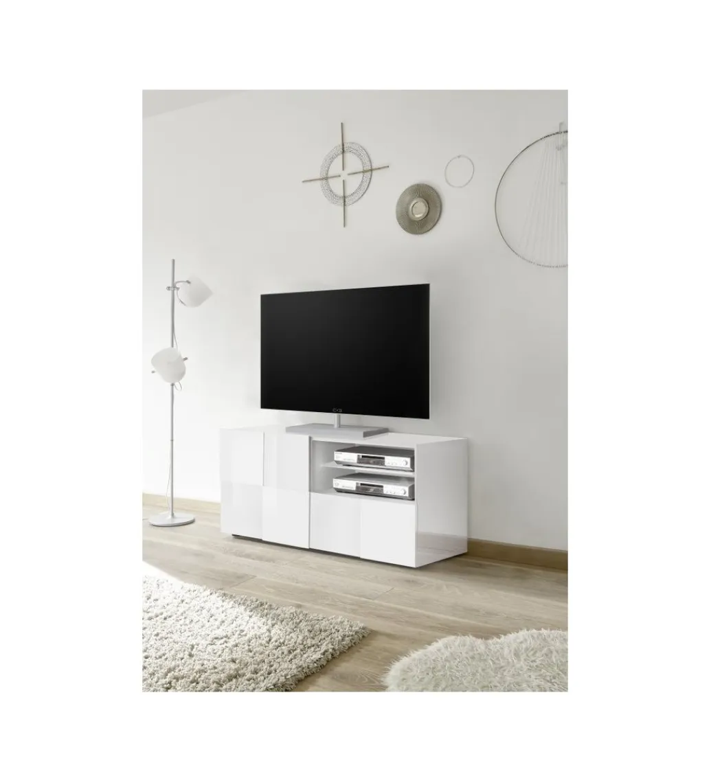 MCA Linia Włoska Stolik pod TV DAMA 120 cm biały