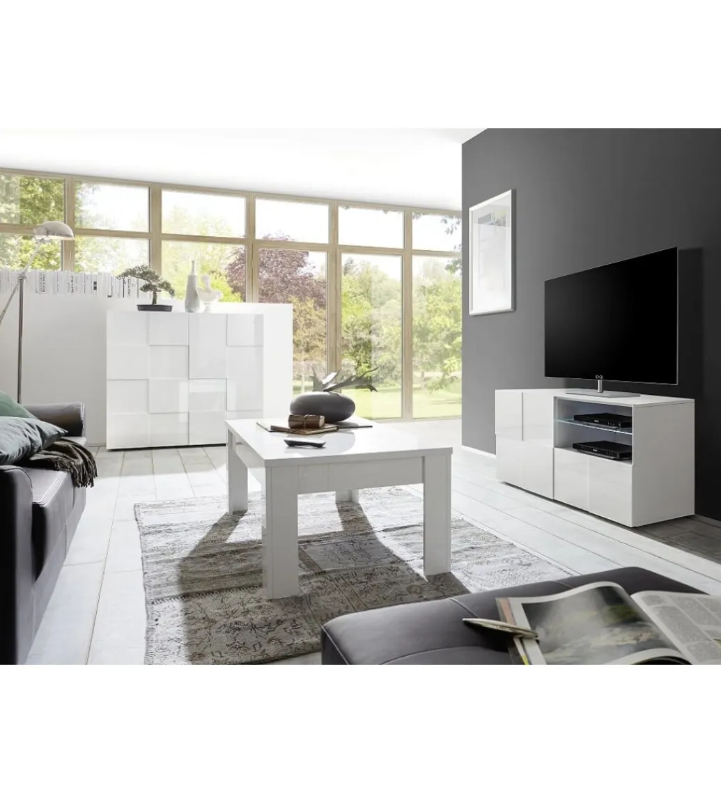 MCA Linia Włoska Stolik pod TV DAMA 120 cm biały