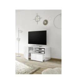 MCA Linia Włoska Stolik pod TV DAMA 120 cm biały