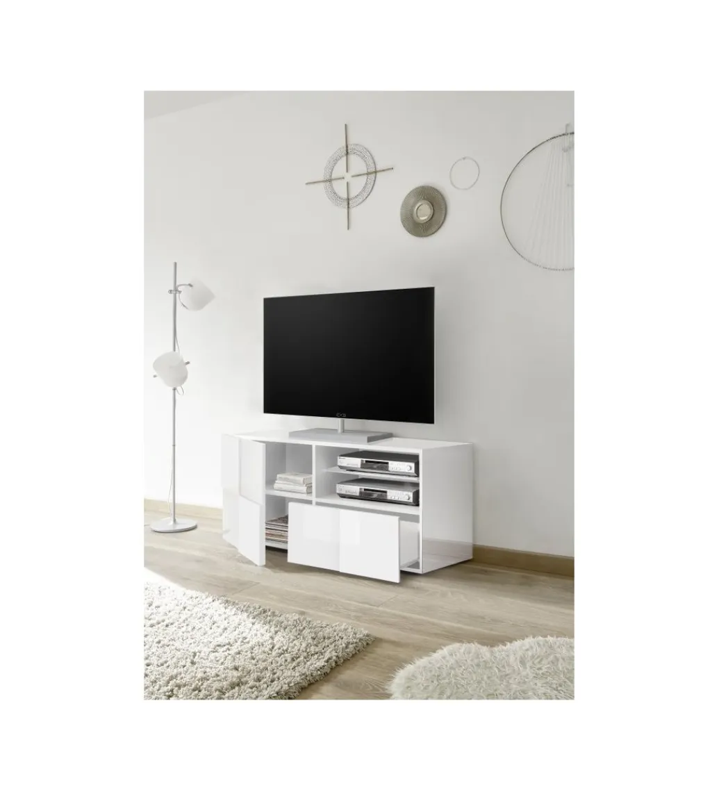 MCA Linia Włoska Stolik pod TV DAMA 120 cm biały