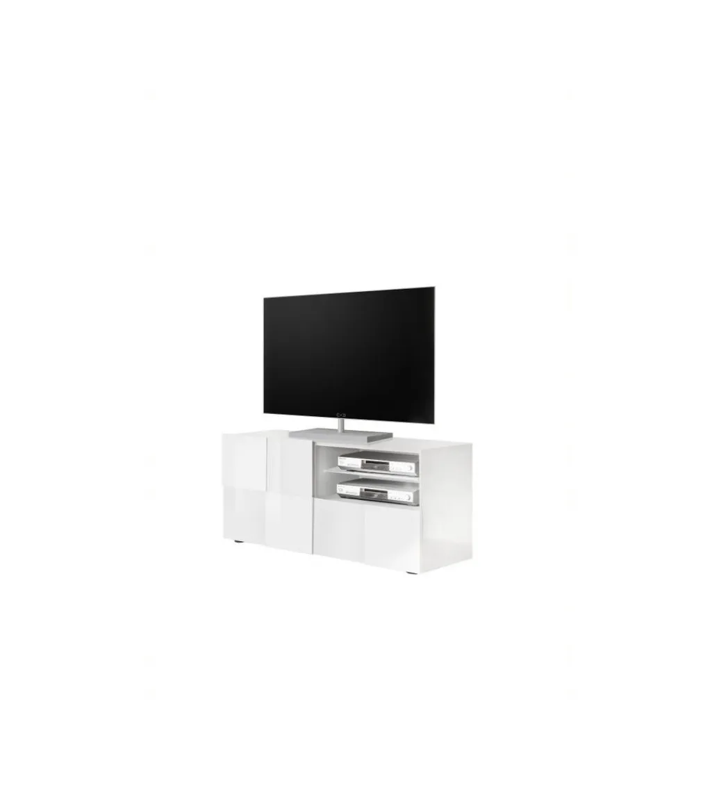 MCA Linia Włoska Stolik pod TV DAMA 120 cm biały