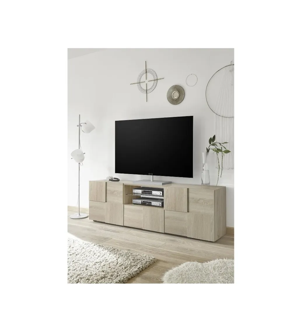 MCA Linia Włoska Stolik pod TV DAMA 181 cm w kolorze dąb sonoma