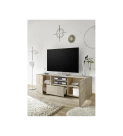 MCA Linia Włoska Stolik pod TV DAMA 181 cm w kolorze dąb sonoma