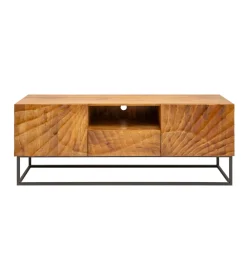 Invicta Interior Stolik pod TV DAVIDE Scorpion 160 Cm drewno mango brąz