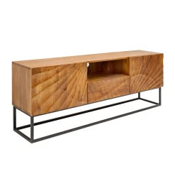 Invicta Interior Stolik pod TV DAVIDE Scorpion 160 Cm drewno mango brąz