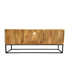Invicta Interior Stolik pod TV DAVIDE Scorpion 160 Cm drewno mango brąz