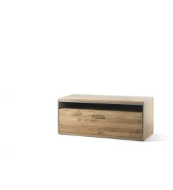 MCA Stolik pod TV ESPERO 124 cm dąb sękaty olejowany w kolorze bianco