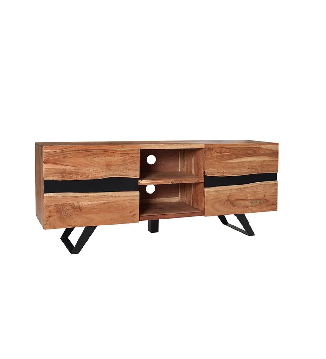 Invicta Interior Stolik pod TV EUFRAT Amazonas 160 cm drewno akacja