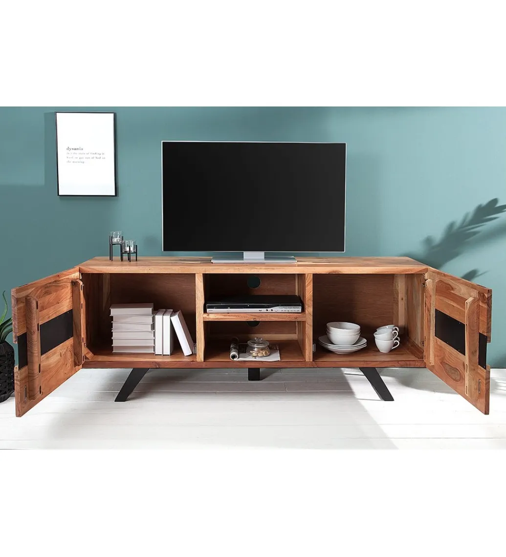 Invicta Interior Stolik pod TV EUFRAT Amazonas 160 cm drewno akacja