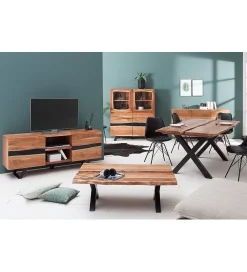 Invicta Interior Stolik pod TV EUFRAT Amazonas 160 cm drewno akacja