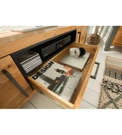 Invicta Interior Stolik pod TV FACTORY Thor 200 cm drewno dąb dziki