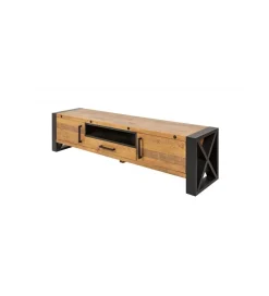 Invicta Interior Stolik pod TV FACTORY Thor 200 cm drewno sosna