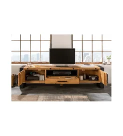 Invicta Interior Stolik pod TV FACTORY Thor 200 cm drewno sosna