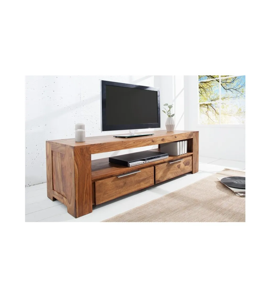Invicta Interior Stolik pod TV FINICE Makassar drewno Sheesham
