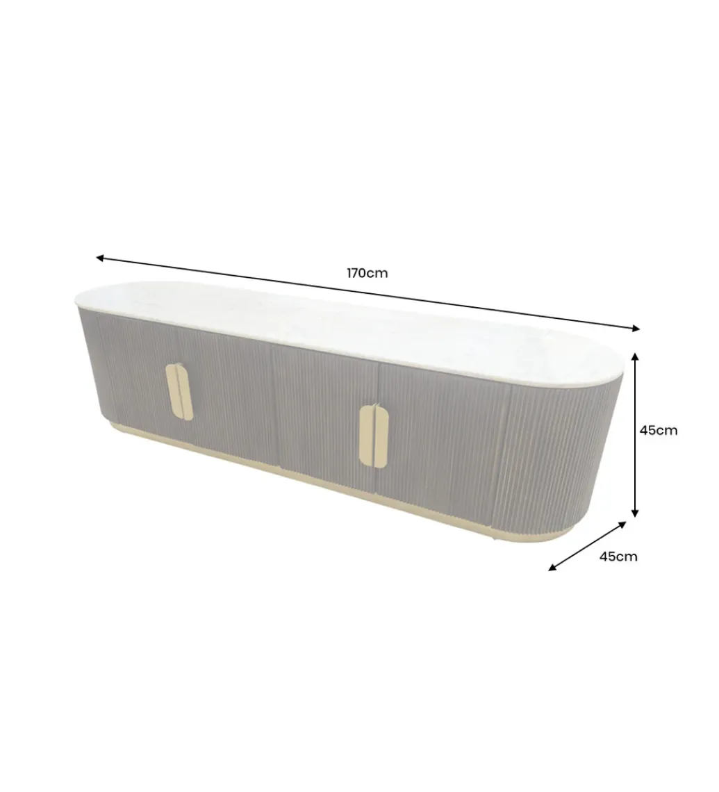 Invicta Interior Stolik pod TV GATSBY 170 cm drewno mango brązowy