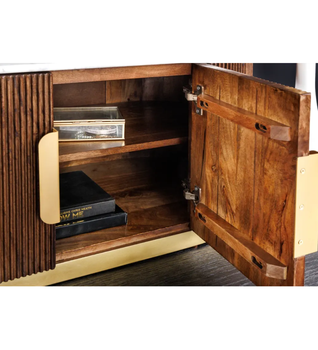 Invicta Interior Stolik pod TV GATSBY 170 cm drewno mango brązowy