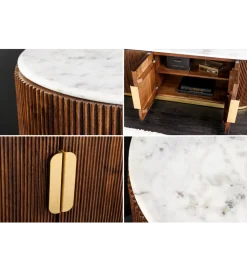 Invicta Interior Stolik pod TV GATSBY 170 cm drewno mango brązowy