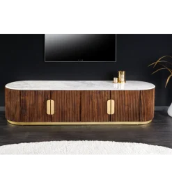 Invicta Interior Stolik pod TV GATSBY 170 cm drewno mango brązowy