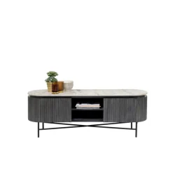 KARE Stolik pod TV Glenn 150 cm antracytowy