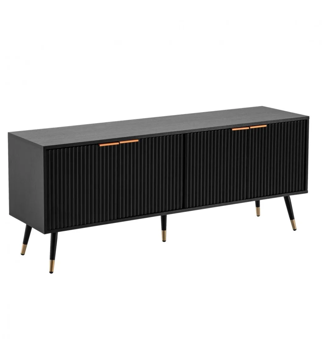 WOHNLING, GERMANY Stolik pod TV GLIMER 150 cm czarny
