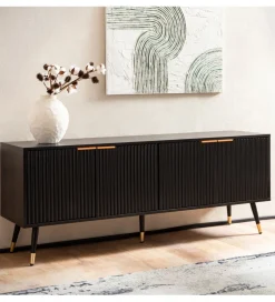 WOHNLING, GERMANY Stolik pod TV GLIMER 150 cm czarny