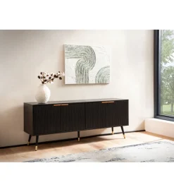 WOHNLING, GERMANY Stolik pod TV GLIMER 150 cm czarny