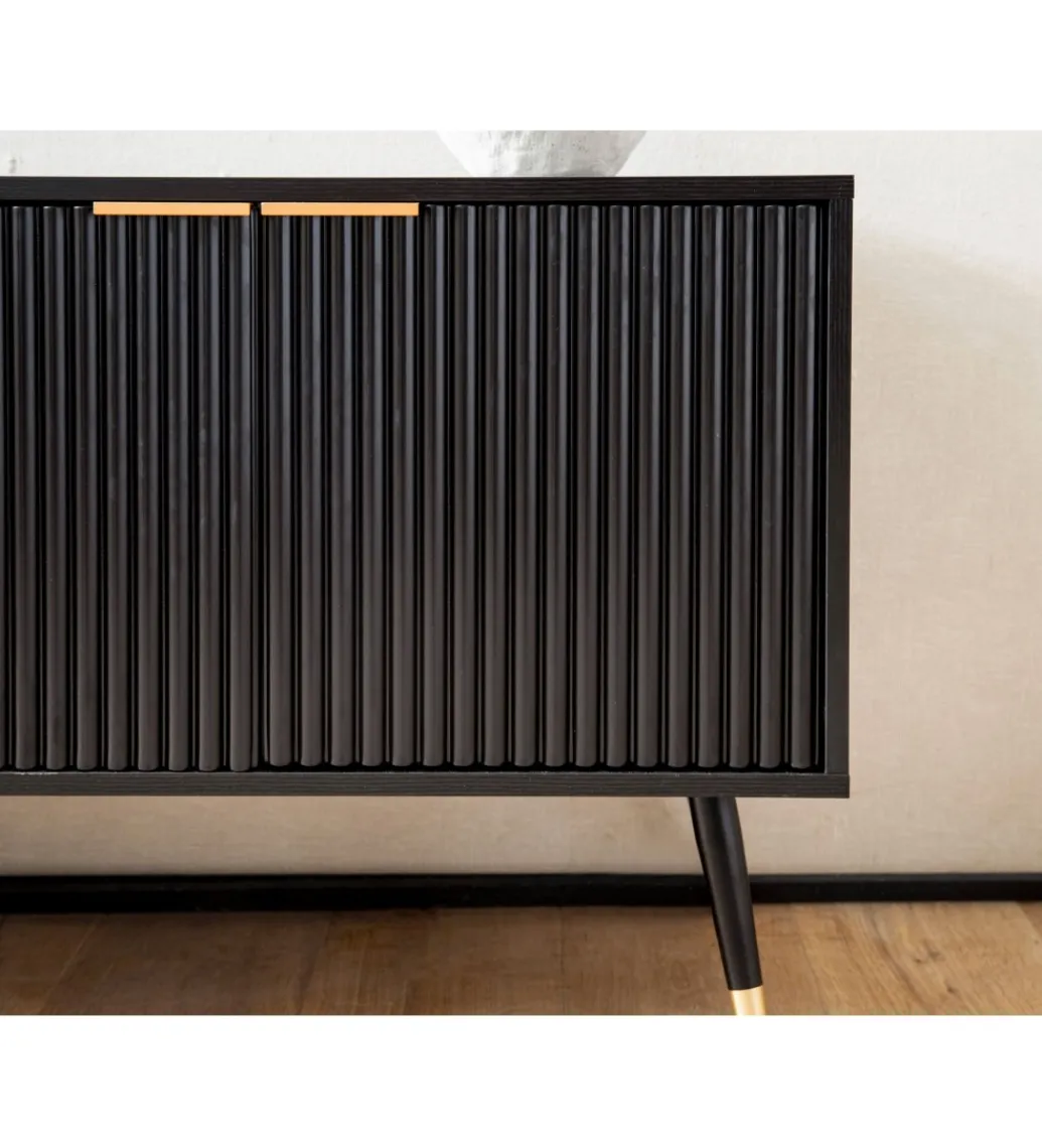WOHNLING, GERMANY Stolik pod TV GLIMER 150 cm czarny