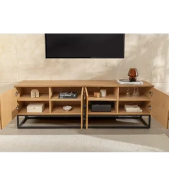 Invicta Interior Stolik pod TV GRANDEZZA 180 cm kolor drewna dębu