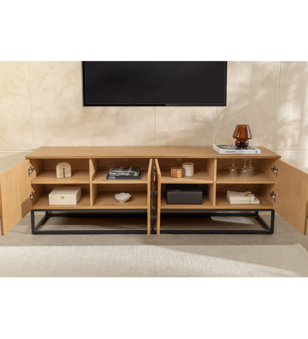 Invicta Interior Stolik pod TV GRANDEZZA 180 cm kolor drewna dębu