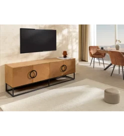 Invicta Interior Stolik pod TV GRANDEZZA 180 cm kolor drewna dębu