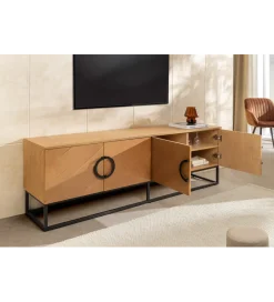 Invicta Interior Stolik pod TV GRANDEZZA 180 cm kolor drewna dębu