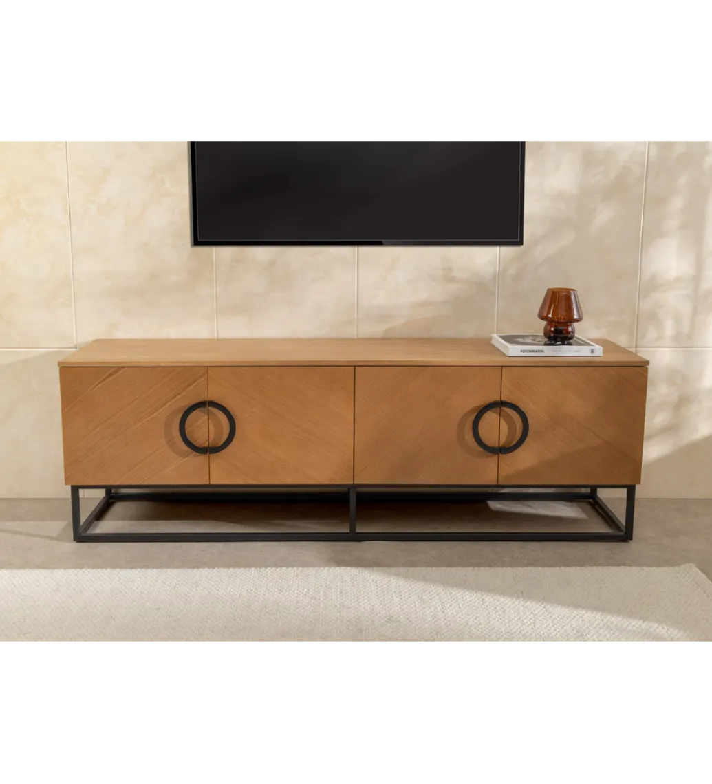 Invicta Interior Stolik pod TV GRANDEZZA 180 cm kolor drewna dębu