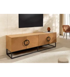 Invicta Interior Stolik pod TV GRANDEZZA 180 cm kolor drewna dębu