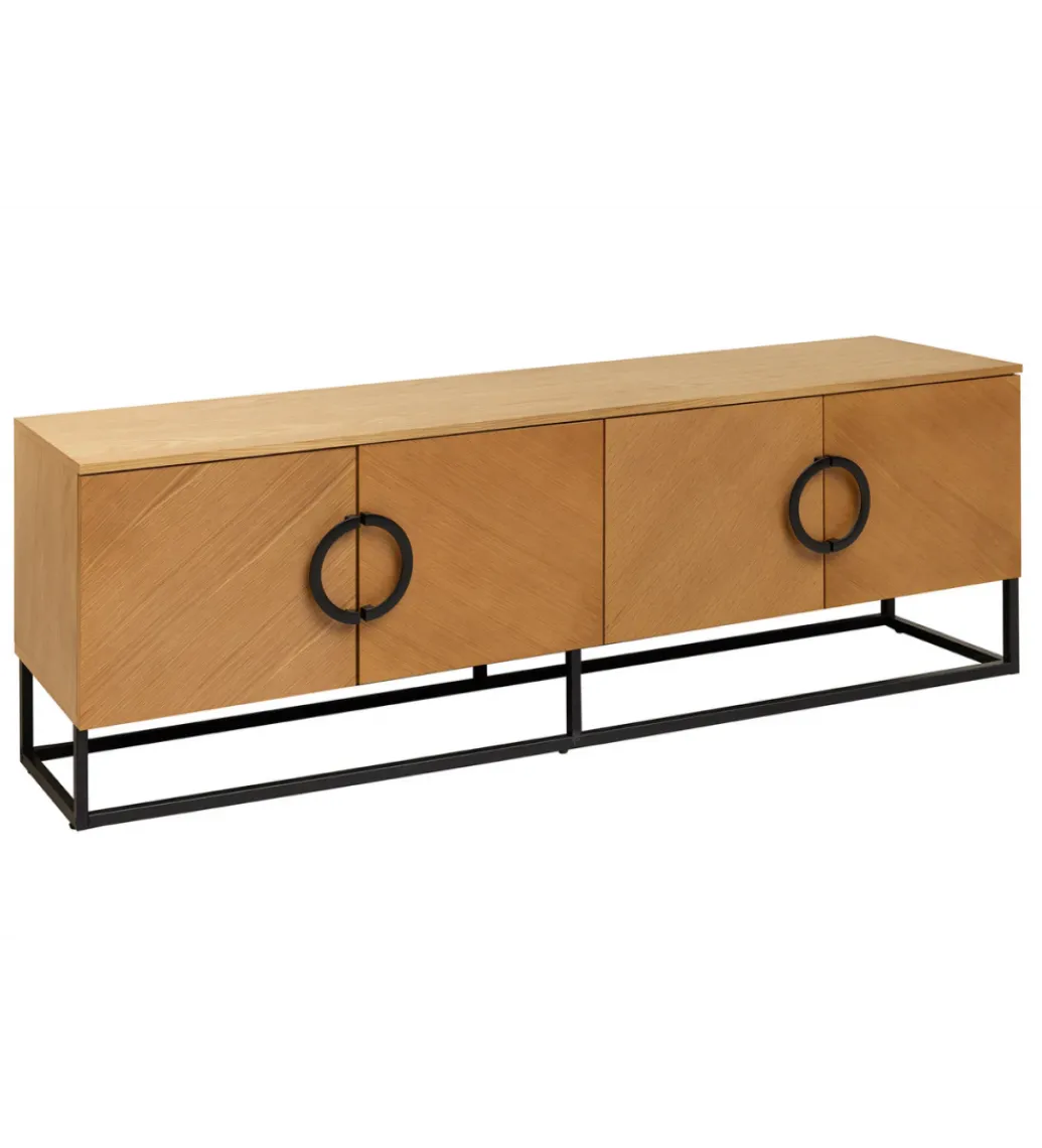 Invicta Interior Stolik pod TV GRANDEZZA 180 cm kolor drewna dębu