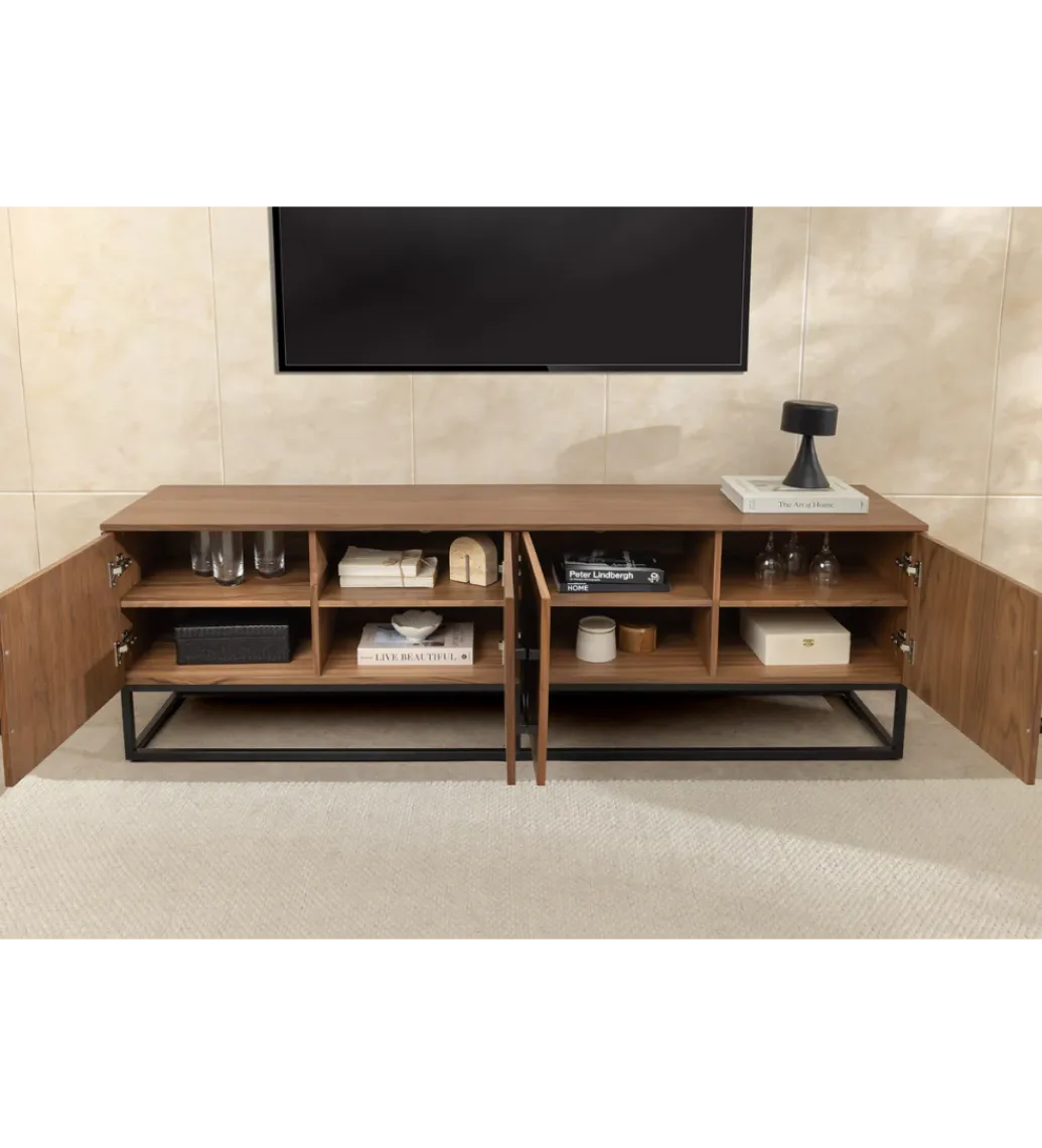 Invicta Interior Stolik pod TV GRANDEZZA 180 cm kolor drewno orzecha