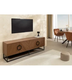 Invicta Interior Stolik pod TV GRANDEZZA 180 cm kolor drewno orzecha