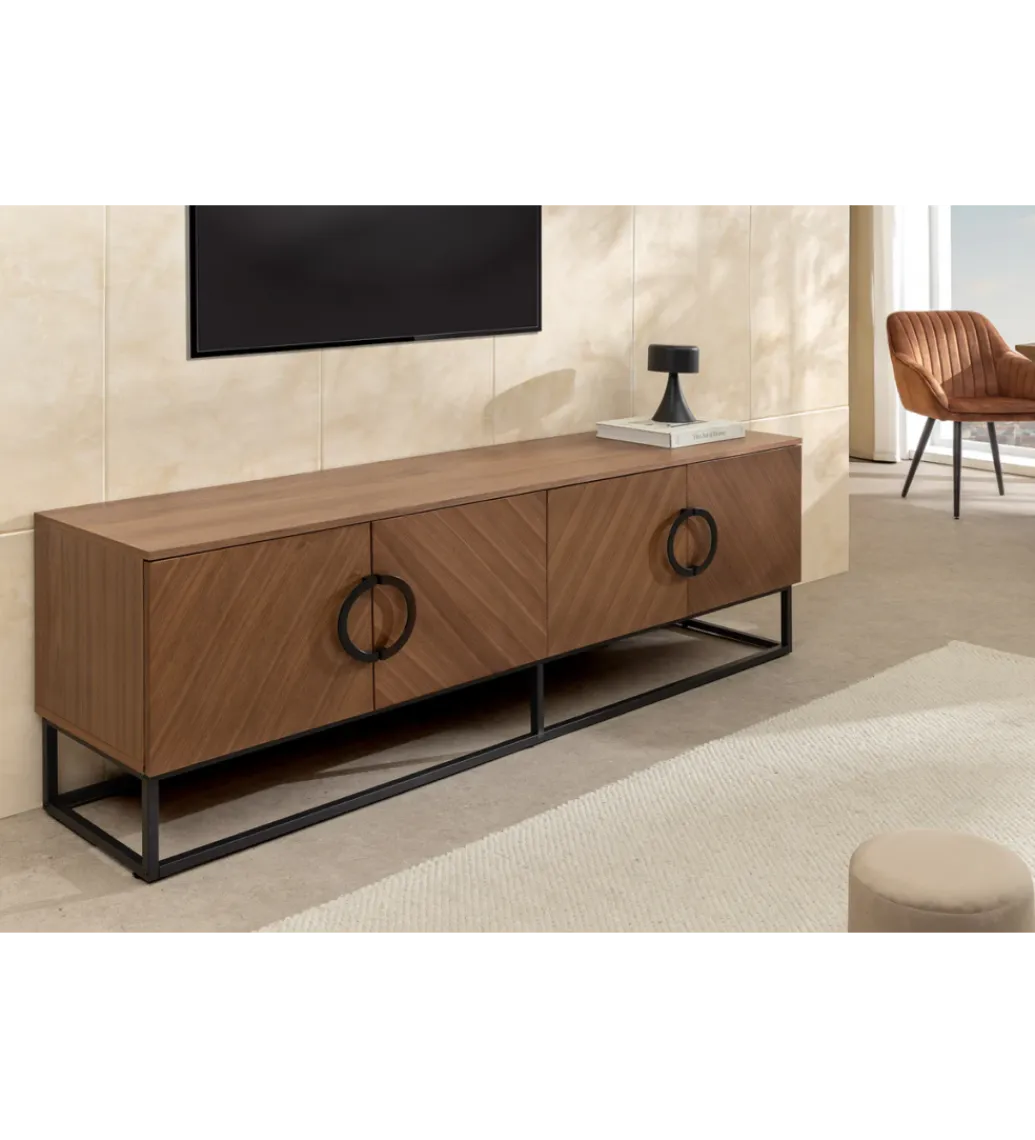 Invicta Interior Stolik pod TV GRANDEZZA 180 cm kolor drewno orzecha