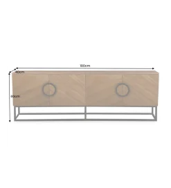 Invicta Interior Stolik pod TV GRANDEZZA 180 cm kolor drewno orzecha