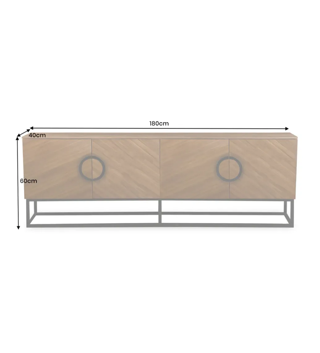 Invicta Interior Stolik pod TV GRANDEZZA 180 cm kolor drewno orzecha