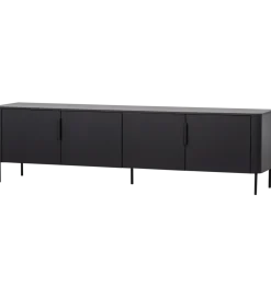 WOOOD Stolik pod TV GUNNAR 200 cm czarny mat