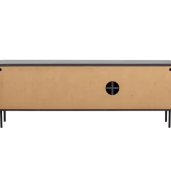 WOOOD Stolik pod TV GUNNAR 154 cm drewno sosny czarny mat
