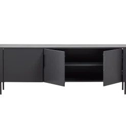 WOOOD Stolik pod TV GUNNAR 154 cm drewno sosny czarny mat