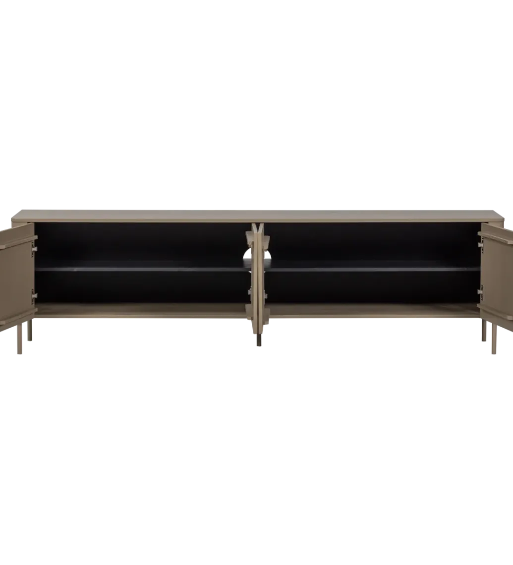 WOOOD Stolik pod TV GUNNAR 200 cm szary