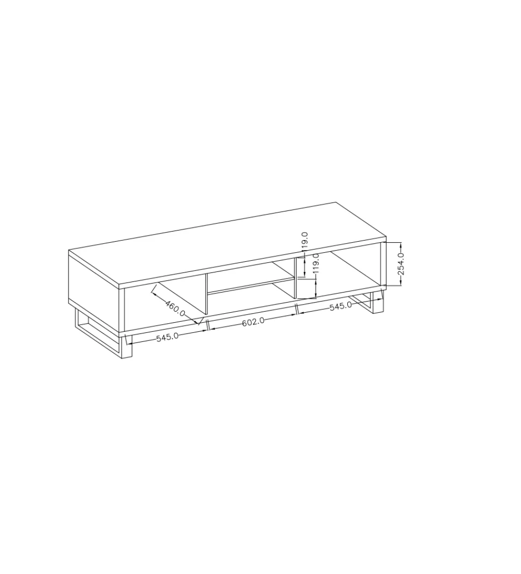 Helvetia Stolik pod Tv Halle 180 cm w optyce dąb wotan
