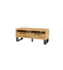 Helvetia Stolik pod Tv Halle 124 cm w optyce dąb wotan