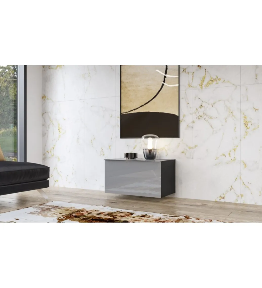 Helvetia Stolik pod TV HELIO 80 cm czarno-szary