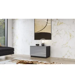 Helvetia Stolik pod TV HELIO 80 cm czarno-szary